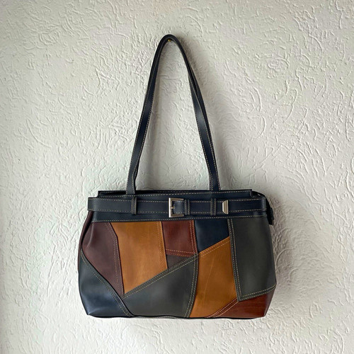 Damen schultertasche patchwork - schultertasche,