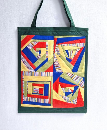 Bunte patchwork tragetasche - bunte,