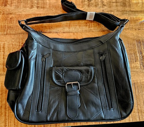 Damen patchwork leder tasche - patchwork,