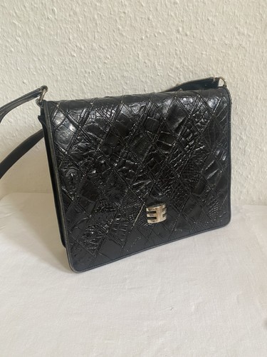 Schultertasche schwarz
