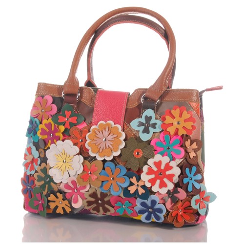 Damen leder patchwork umhänge - damen,