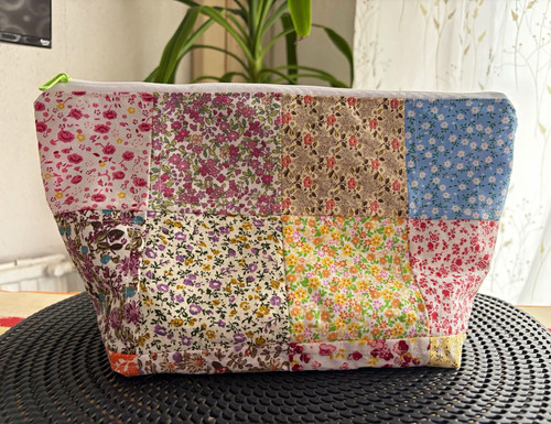 Patchwork kosmetiktasche aus - kosmetiktasche,