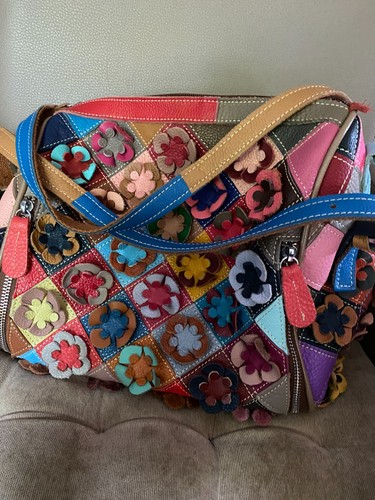 Patchwork echt leder tasche - -echt,