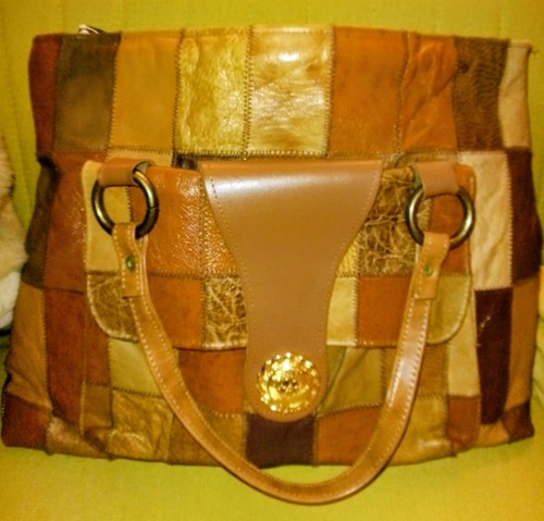 Leder henkel tasche patchwork - henkel,