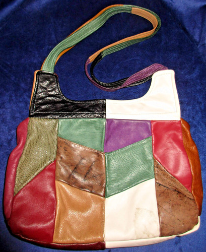 Damen schultertasche patchwork - damen,